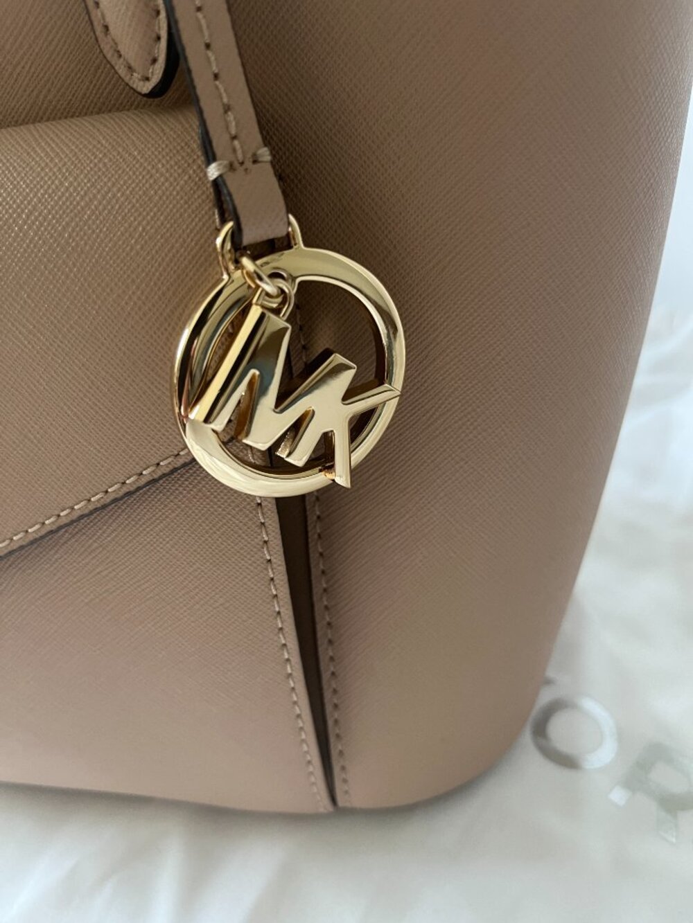 Michael Kors Blush Saffiano Leather Tote with Front Pocket - Picture 11 of 11